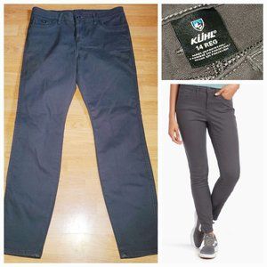 Kuhl Kontour Skinny Pants Womens size 14 Reg Gray Stretch 5 Pocket 33x31